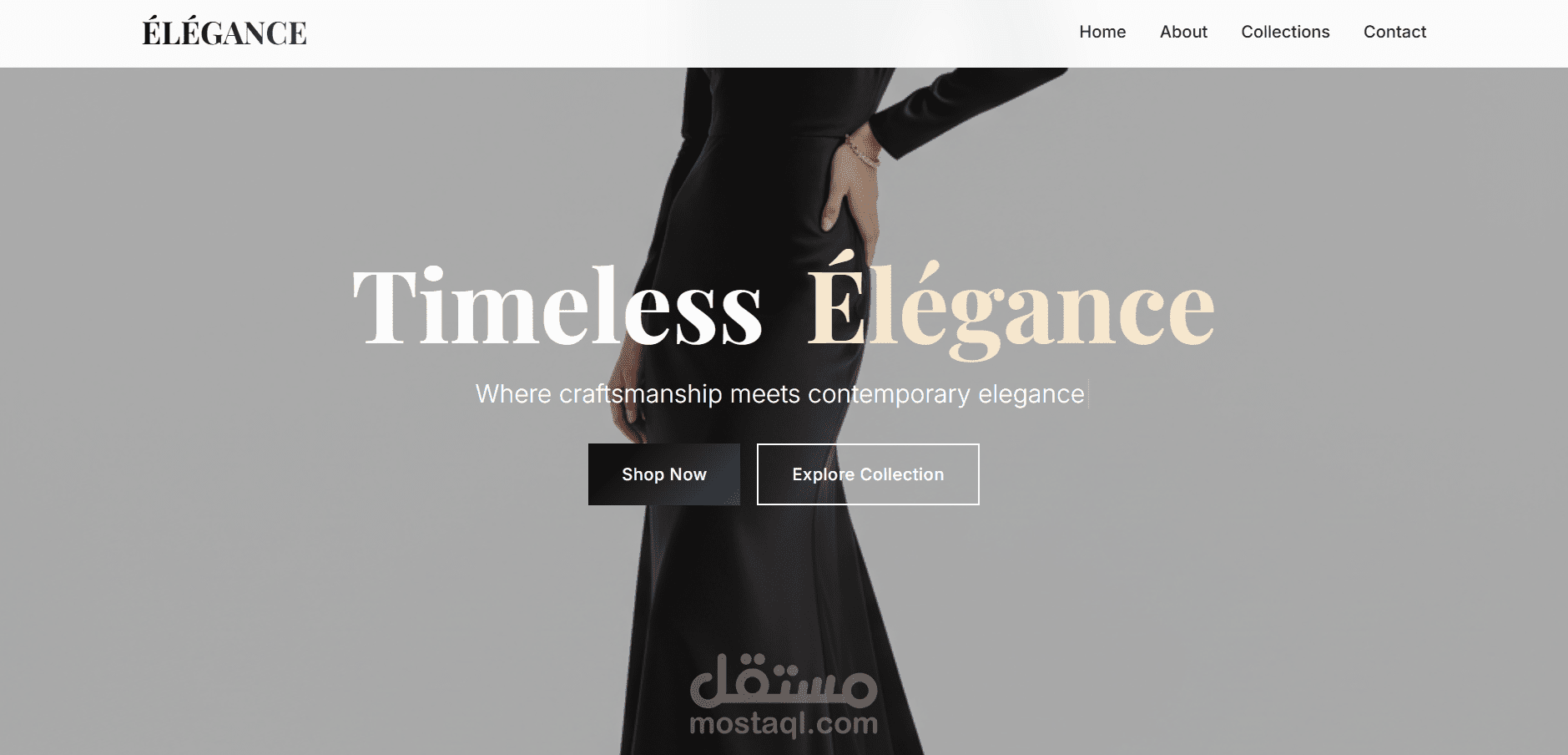 تصميم وتطوير موقع ويب لعلامة أزياء فاخرة – ÉLÉGANCE