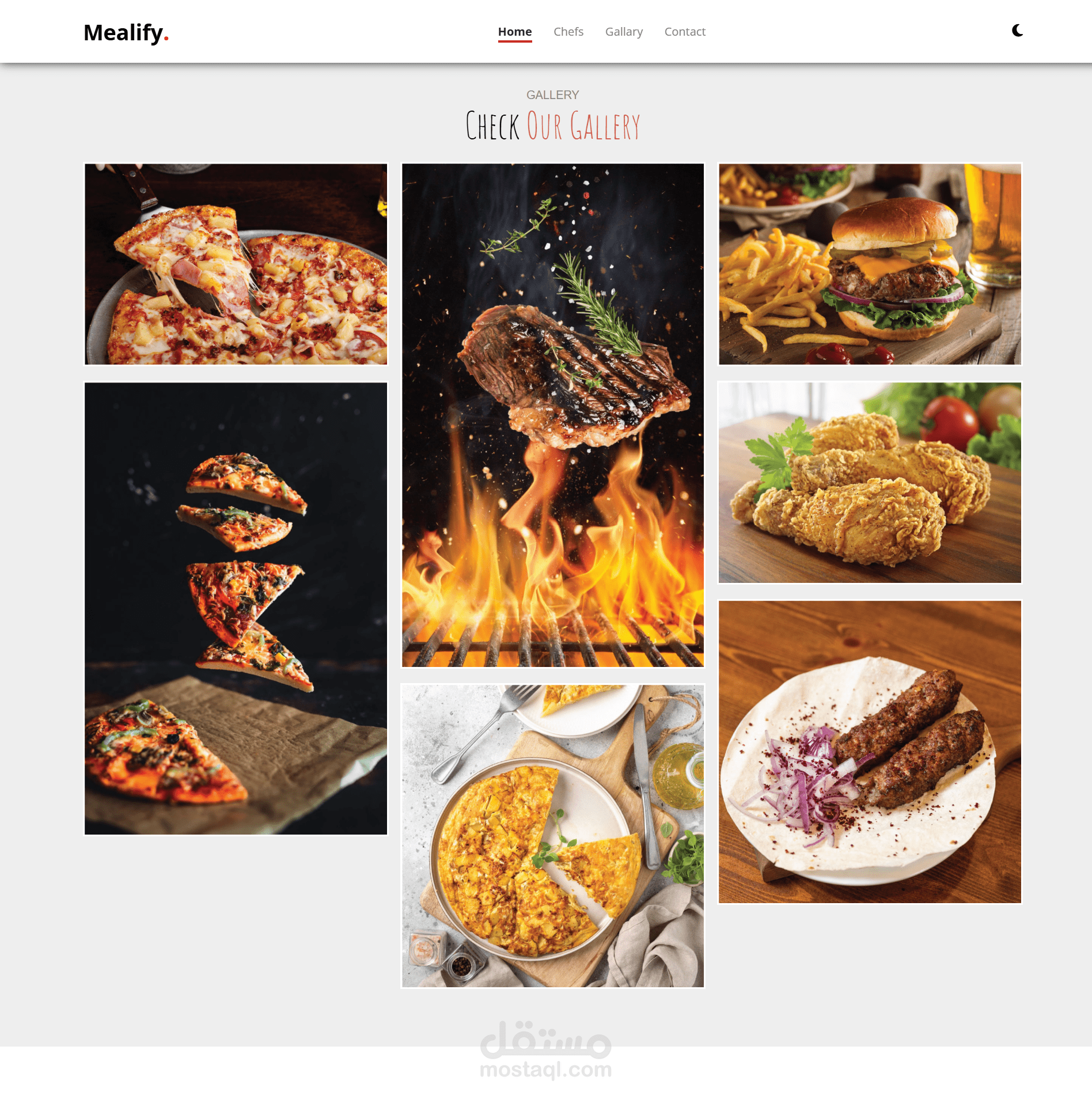 Mealify – موقع مطعم عصري متجاوب