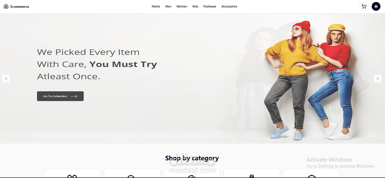 منصة تجارة إلكترونية كاملة باستخدام MERN Stack