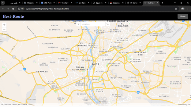 تحديد افضل طريق في افضل وقت واقل مسافة