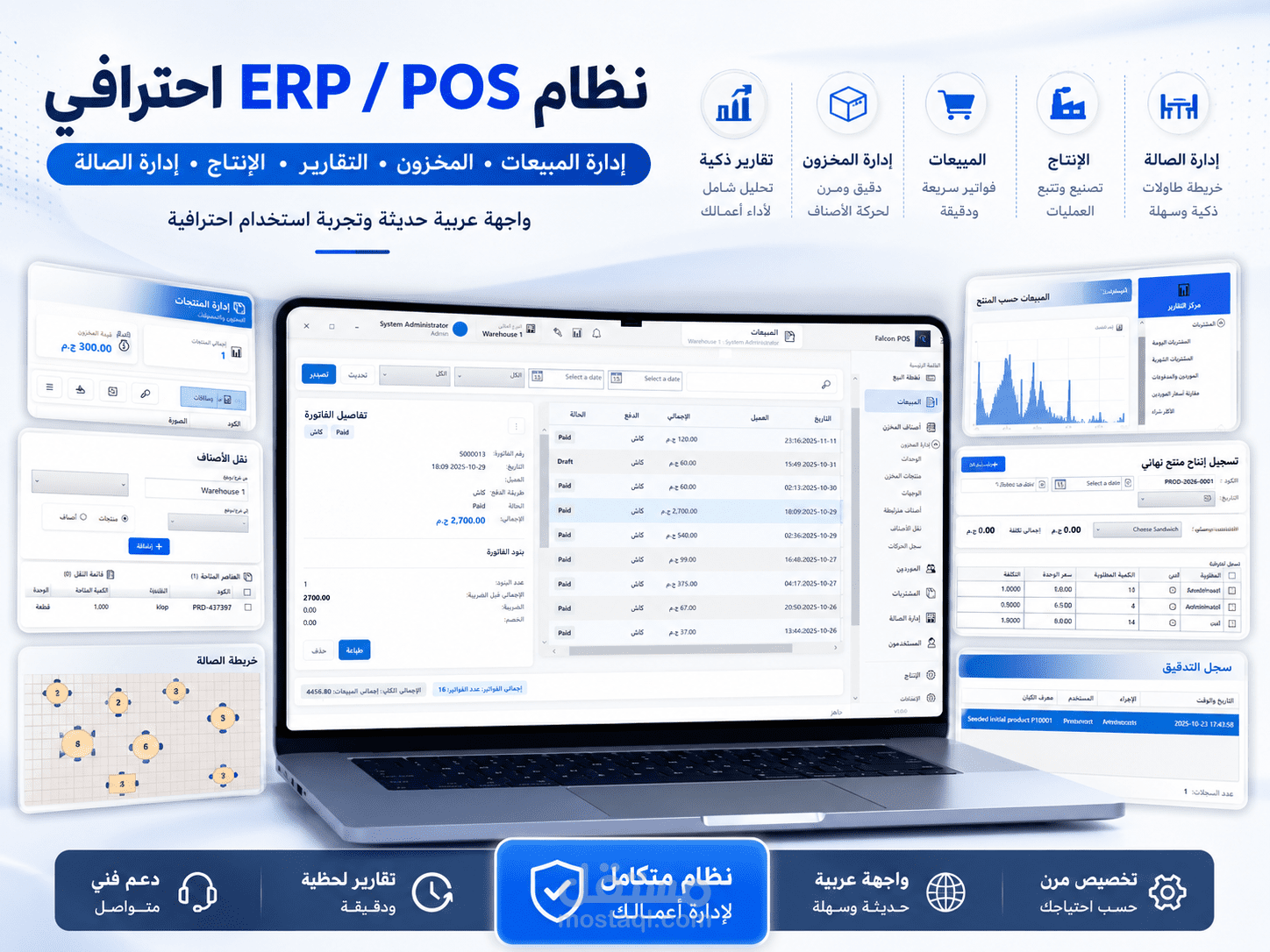 بناء برنامج ERP  و CRM ديسكتوب