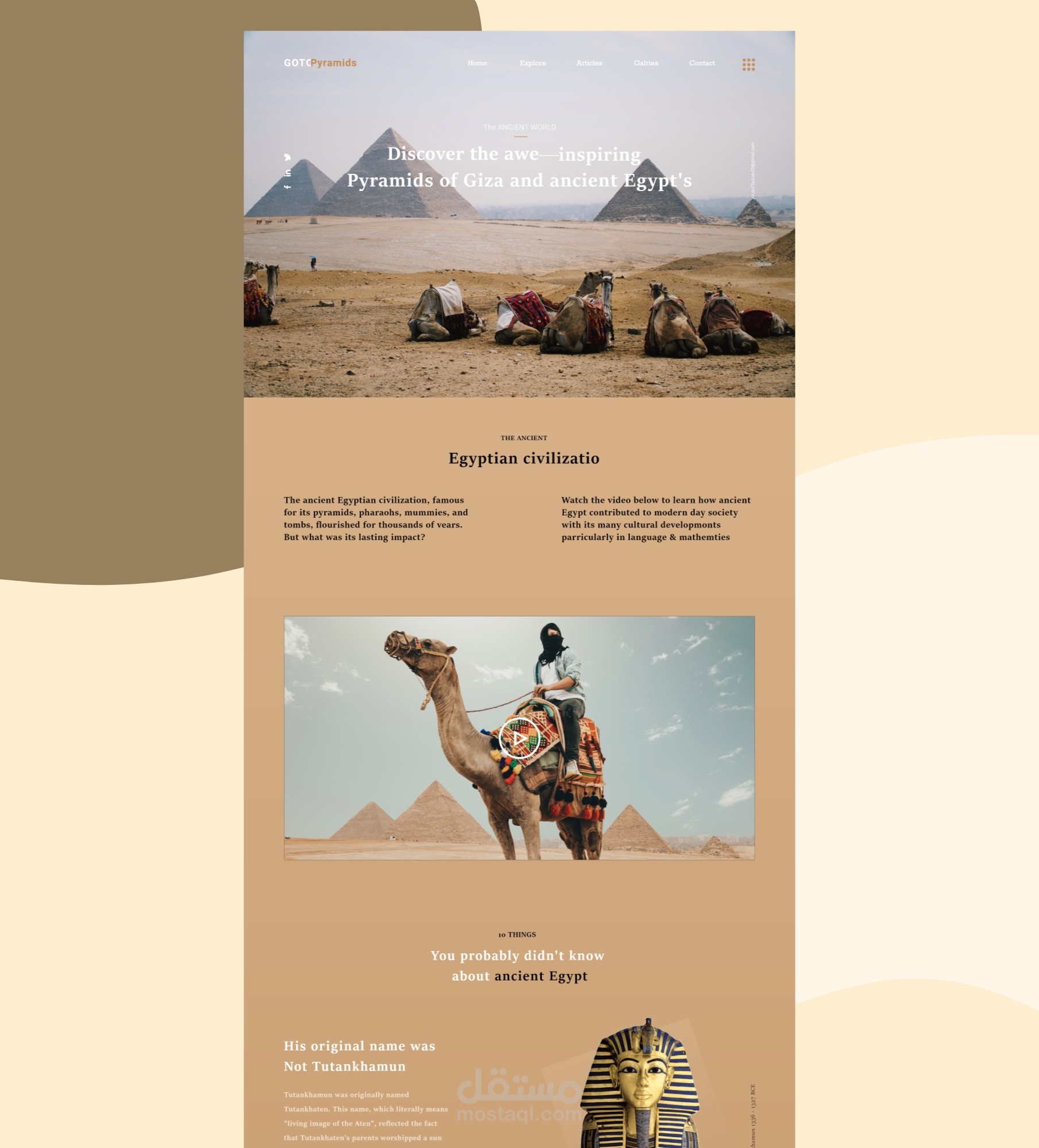 Gtot Pyramids - Landing Page Ui/Ux