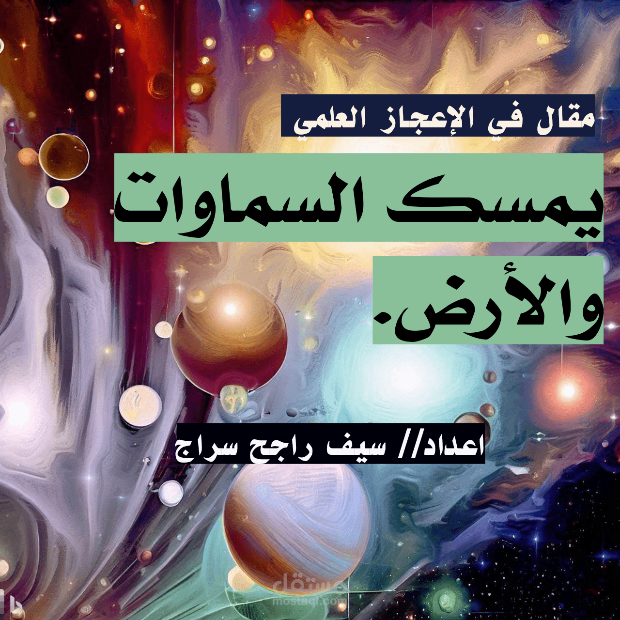 مقال في الإعجاز العلمي منشور في حسابي على الفيسبوك