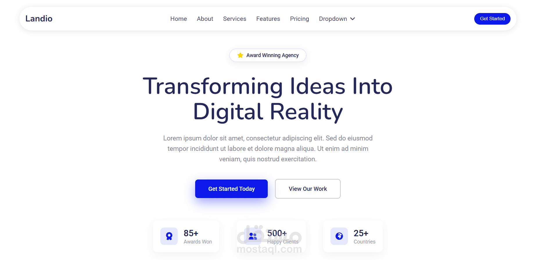Landio — Responsive Landing Page