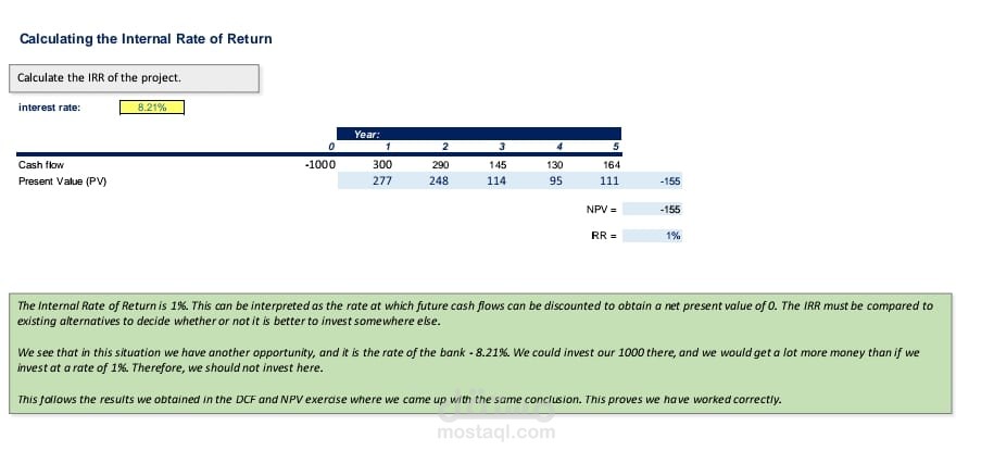 Investment IRR & Financial Analysis