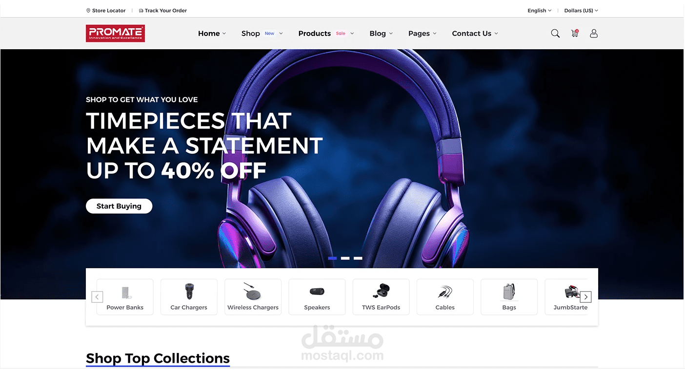 E-Commerce Web Landing Page