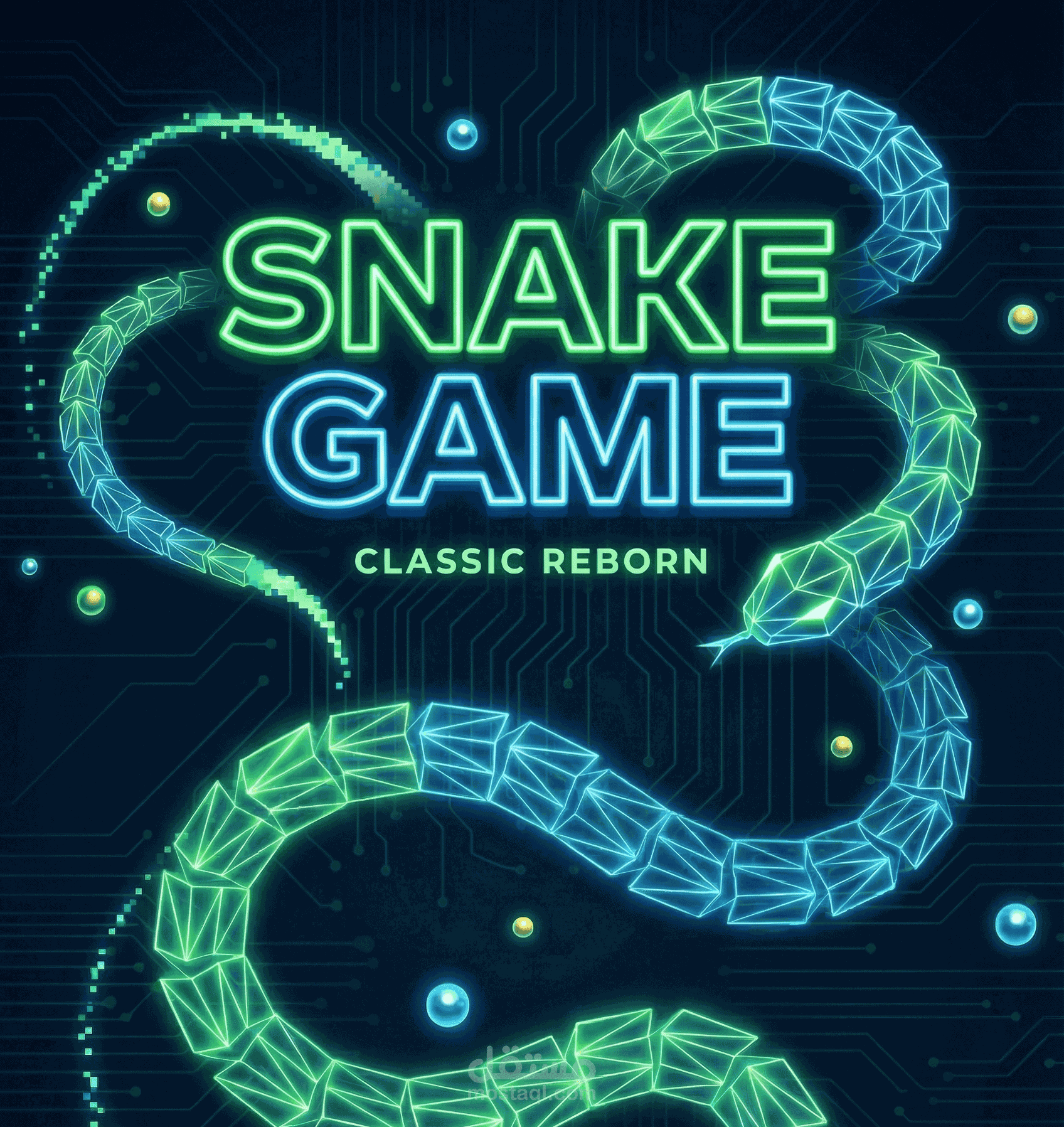 Glowing Modern Snake Game