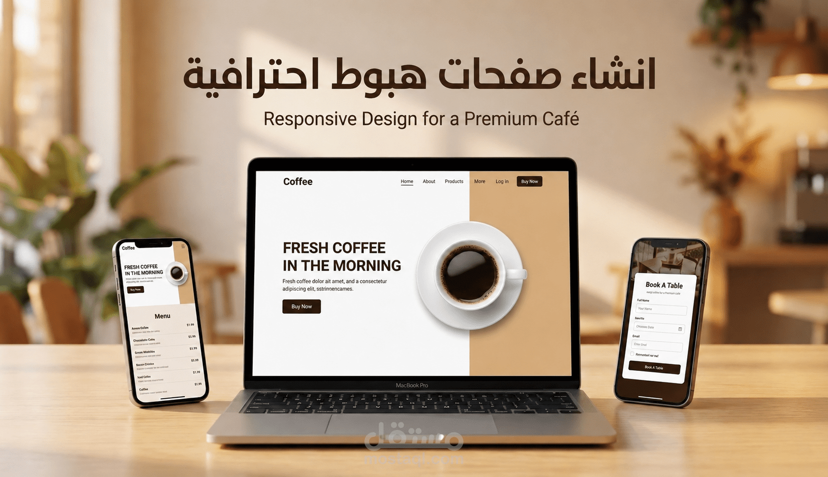 تجربة المقهى الافتراضية: تصميم عصري دافئ لحجوزات أسهل وتواصل أسرع.