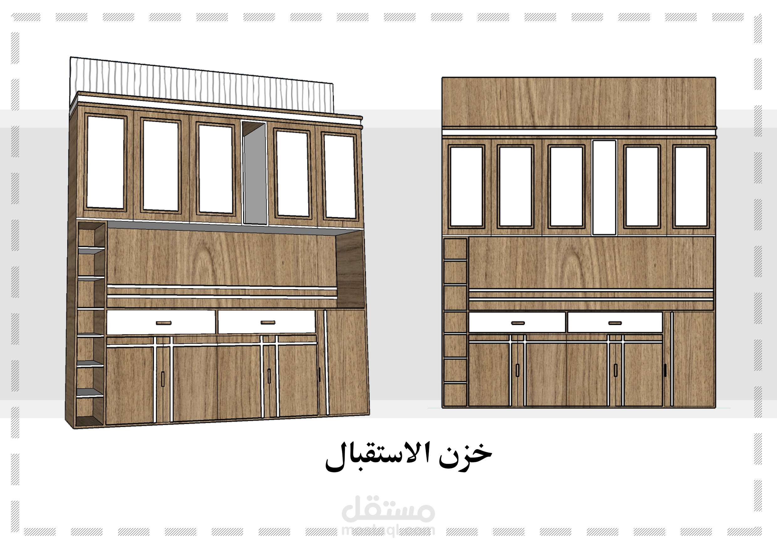 تصميم تفاصيل آثاث عيادة طبية
