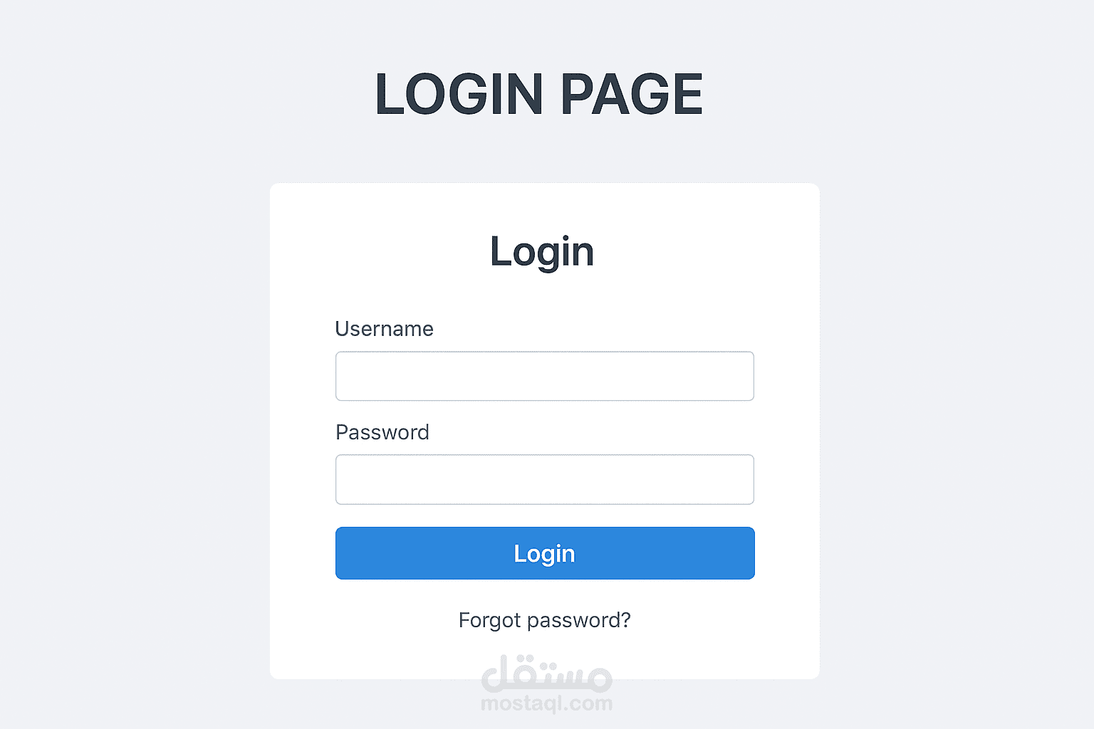 صفحة تسجيل دخول بسيطة (Login Page)