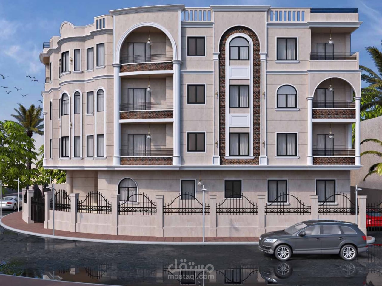 تصميم معمارى ( عمارة سكنية)