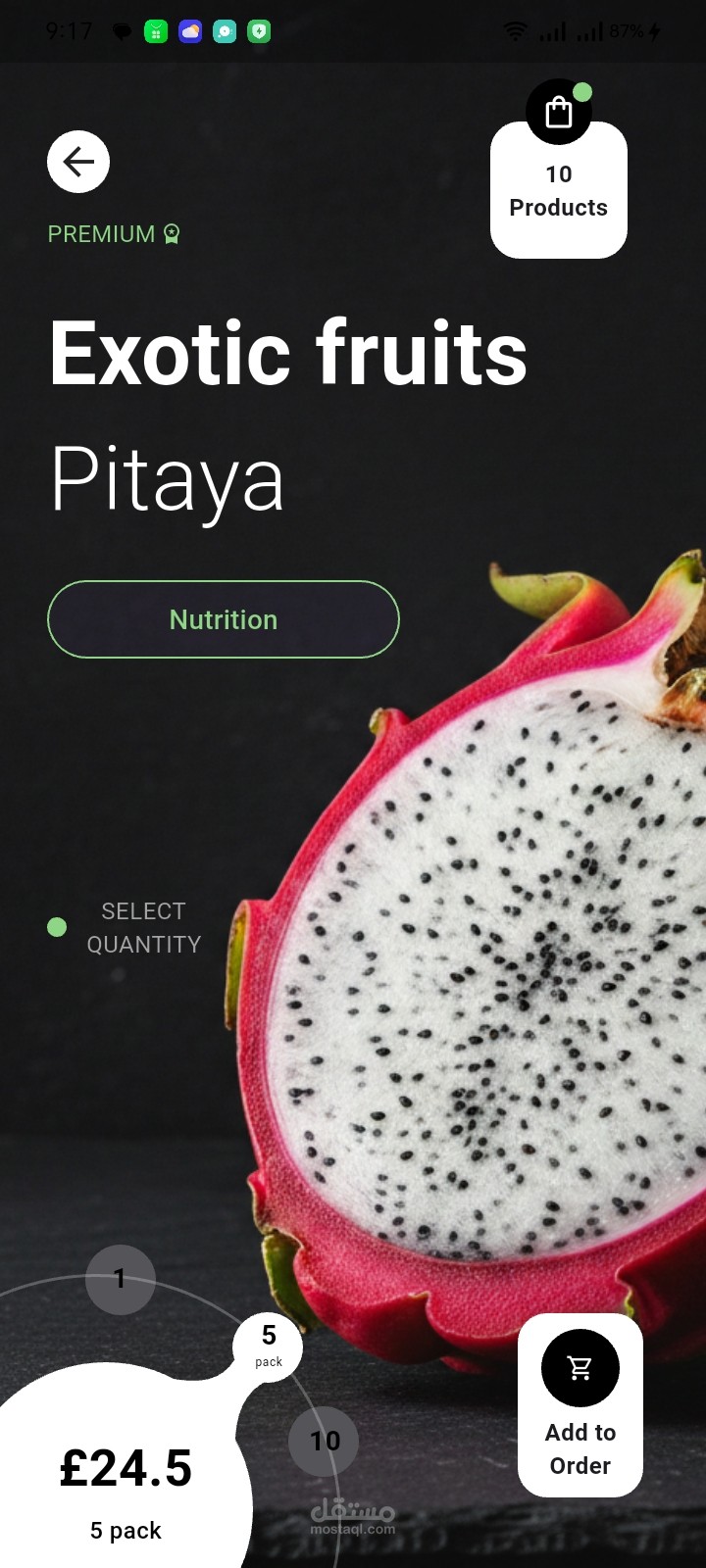 Modern Flutter UI Design with Custom Paint