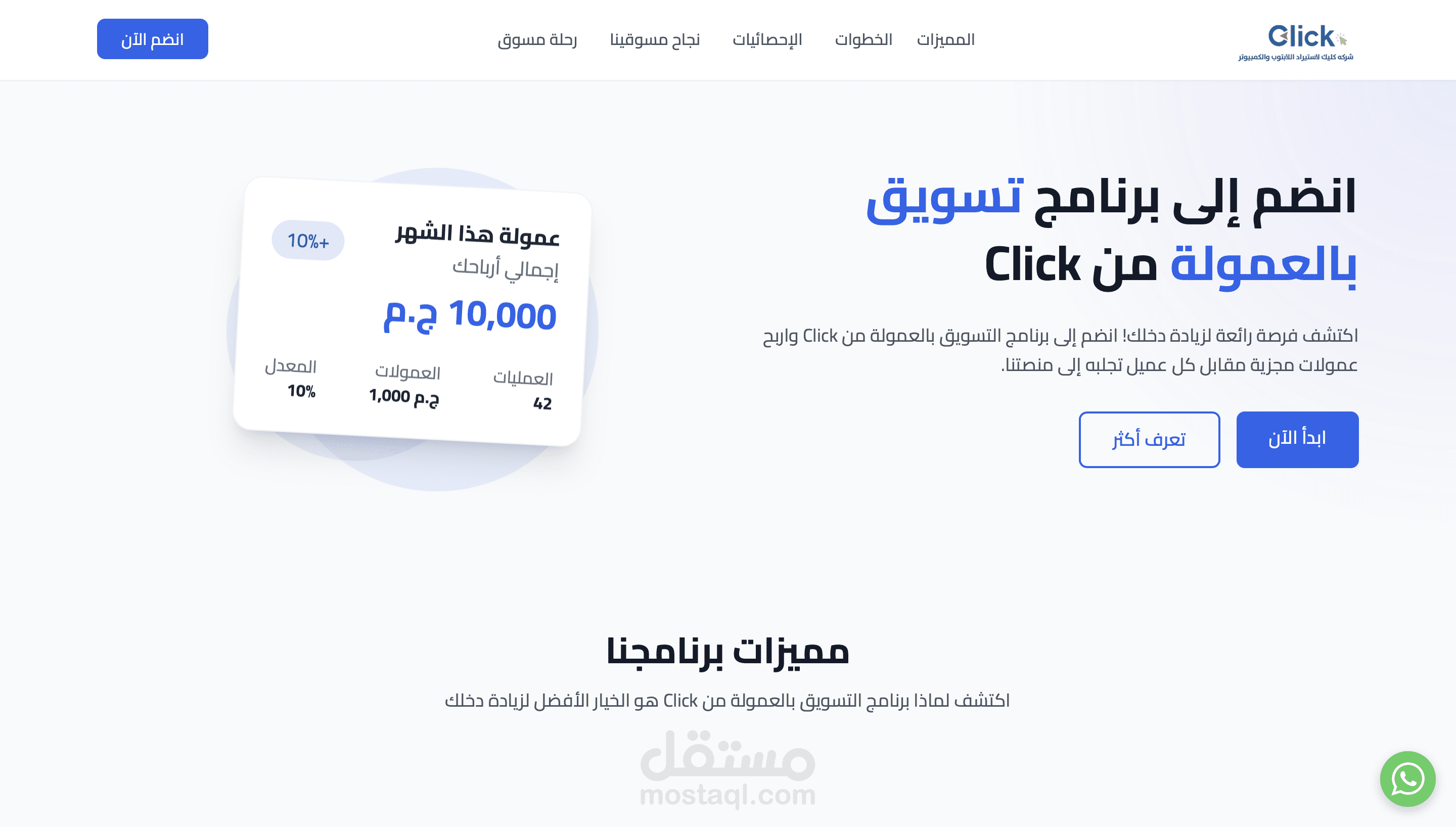 منصة تسويقية مع لوحتين تحكم