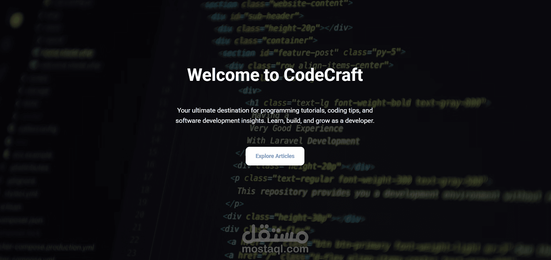 CodeCraft – نظام مدونة برمجية بإدارة متكاملة للمقالات