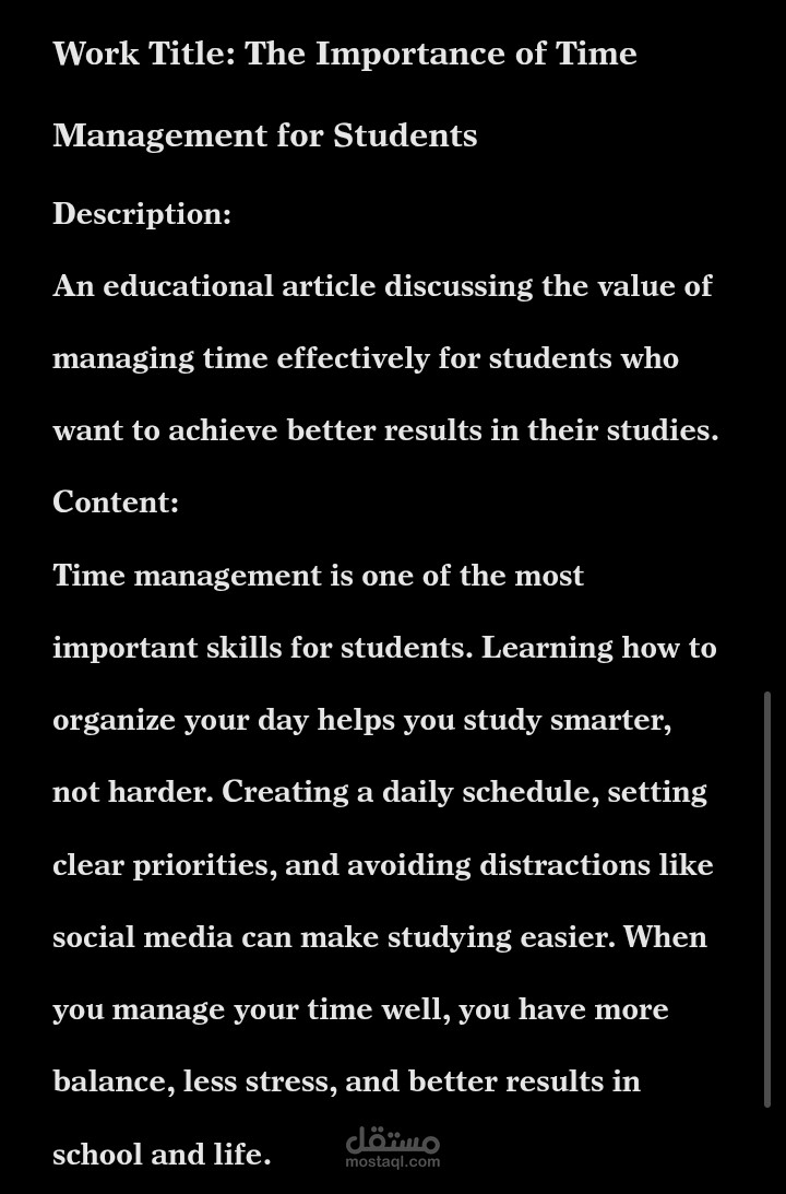 The Importance of Time Management for Students