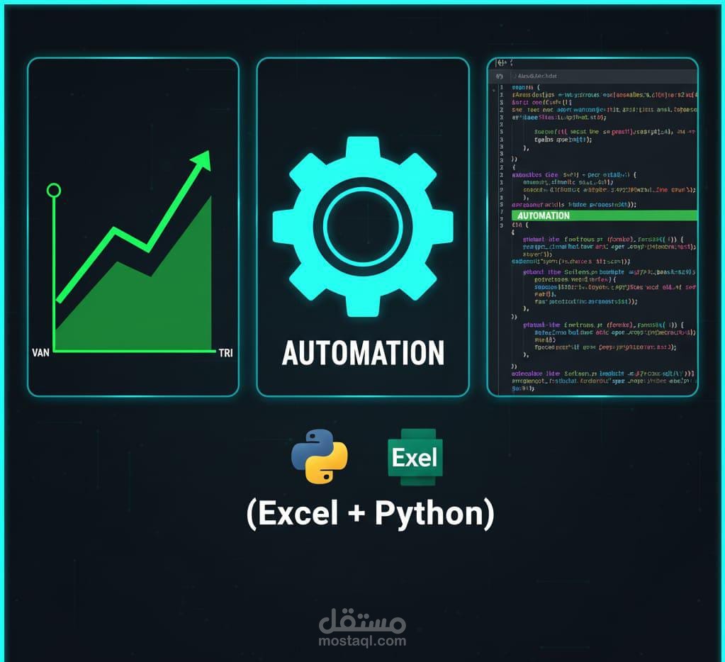 دراسة جدوى متقدمة لتقييم مشروع (VAN/TRI) بتقارير آلية بـ Python