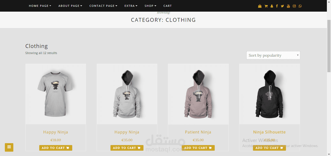 Site Ecommerce Wordpress