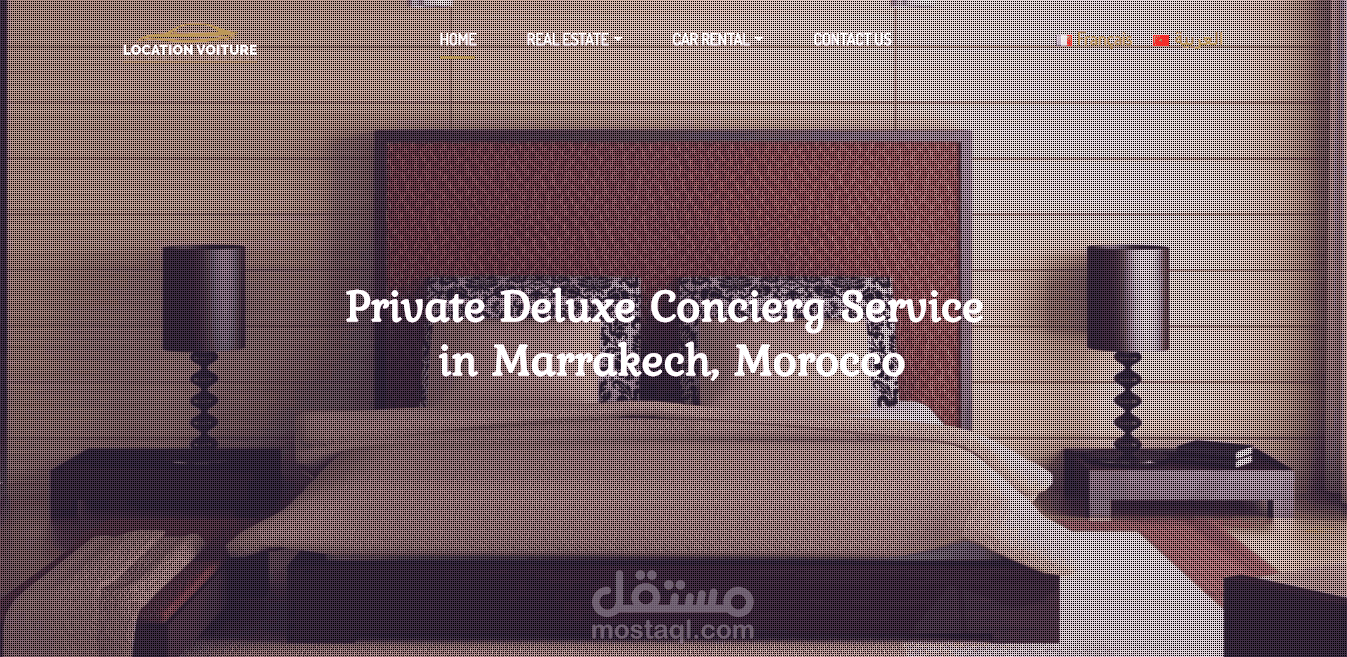 un site d'une agence location de voiture et immobilier