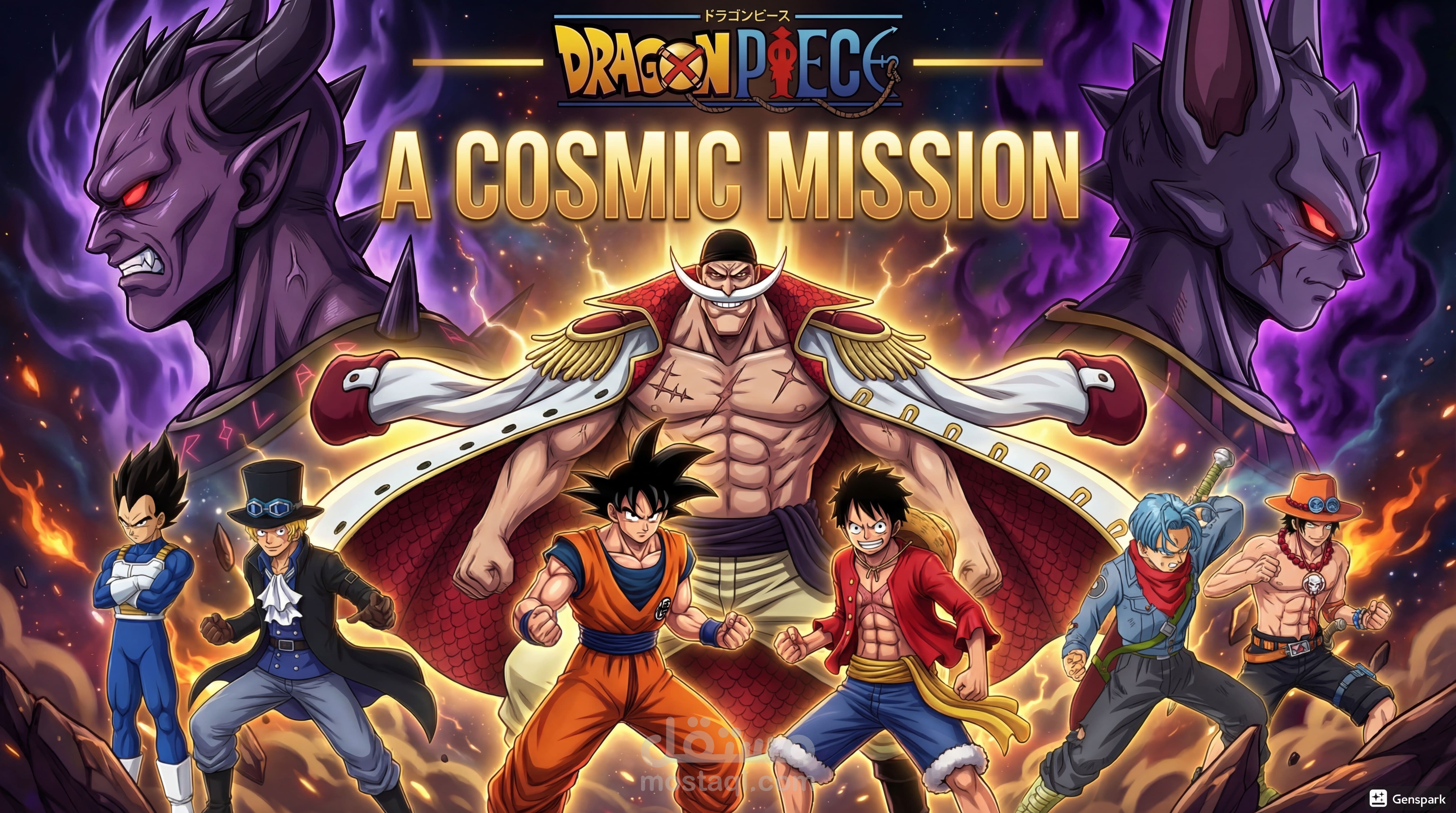 رواية تجمع بين عملين Onepiece و Dragonball
