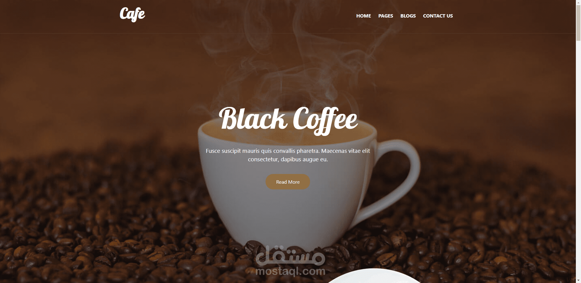 موقع لكافيه باسم Cafe