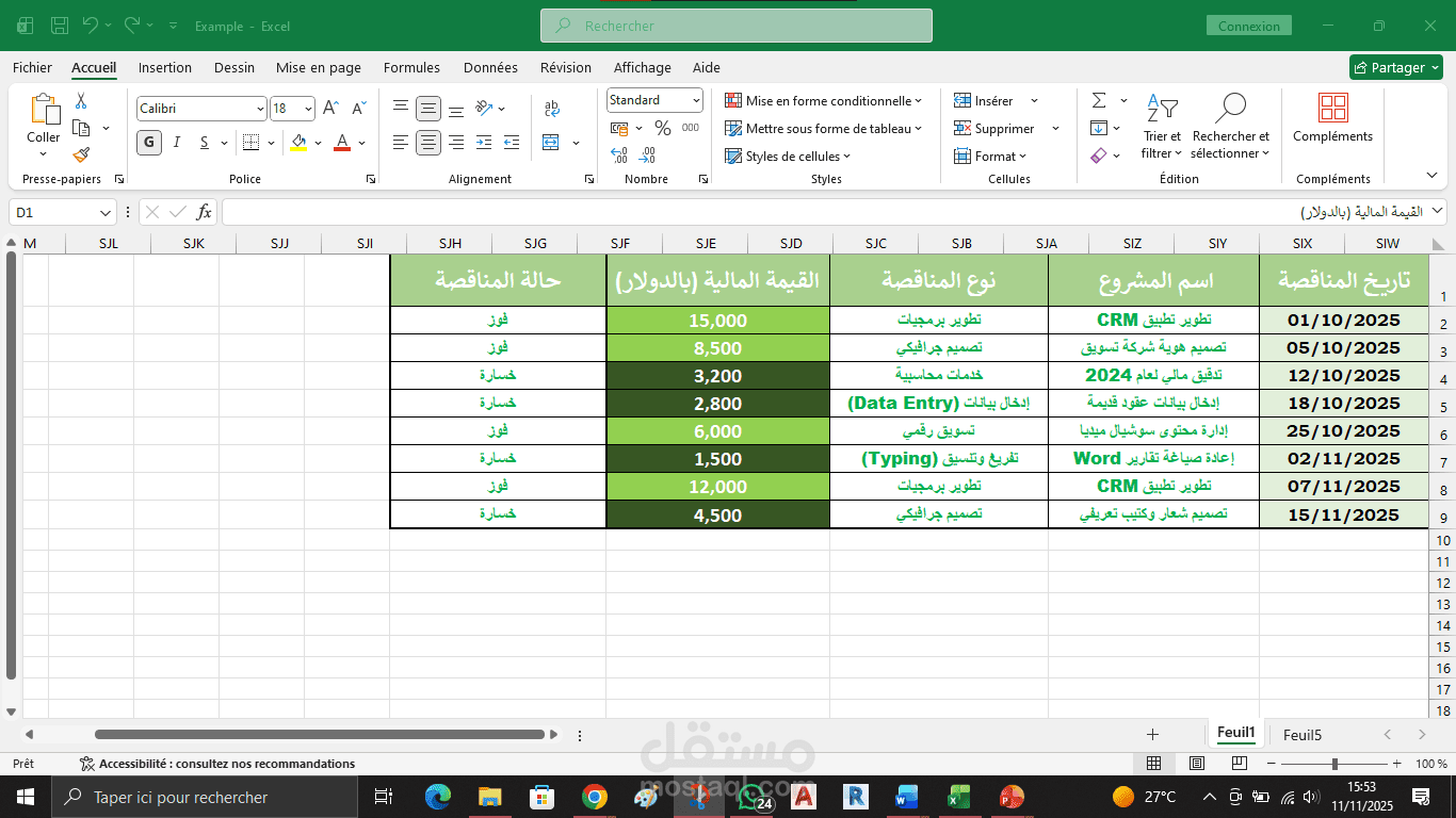 إدخال وتنسيق بيانات احترافي في جداول Excel معقدة