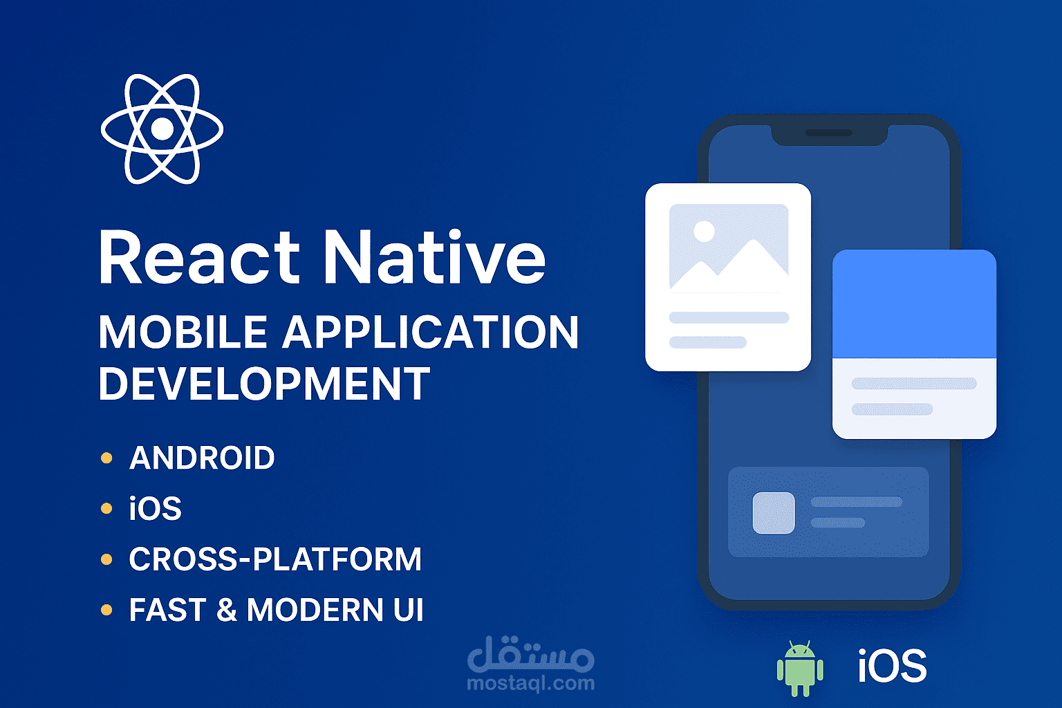 Design and develop android and ios mobile application on react native