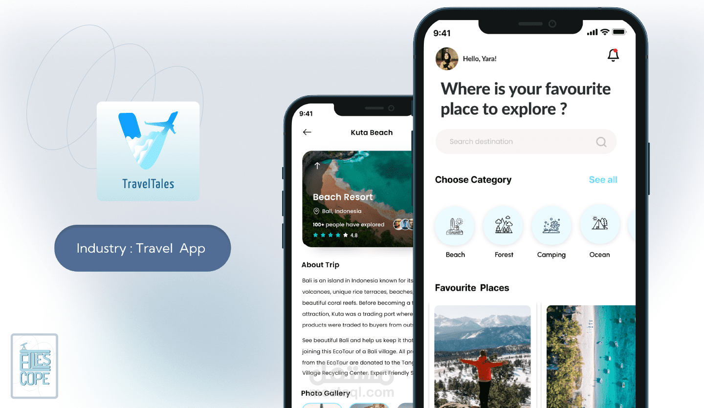 تصميم تطبيق سفر في منصة Figma بشكل احترافي