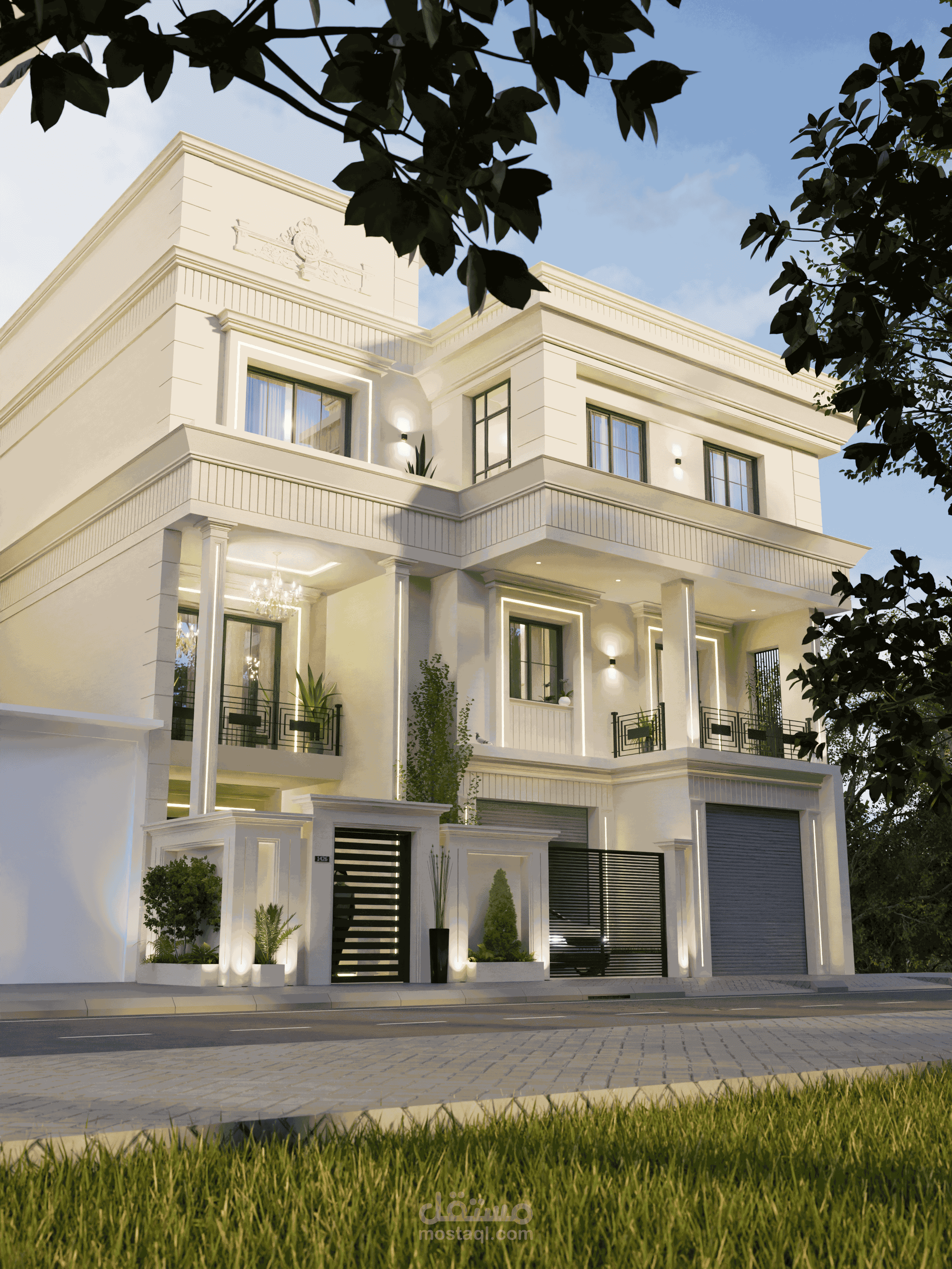 تصميم واجهات معمارية ومناظير خارجية ثلاثية الأبعاد باحترافية عالية