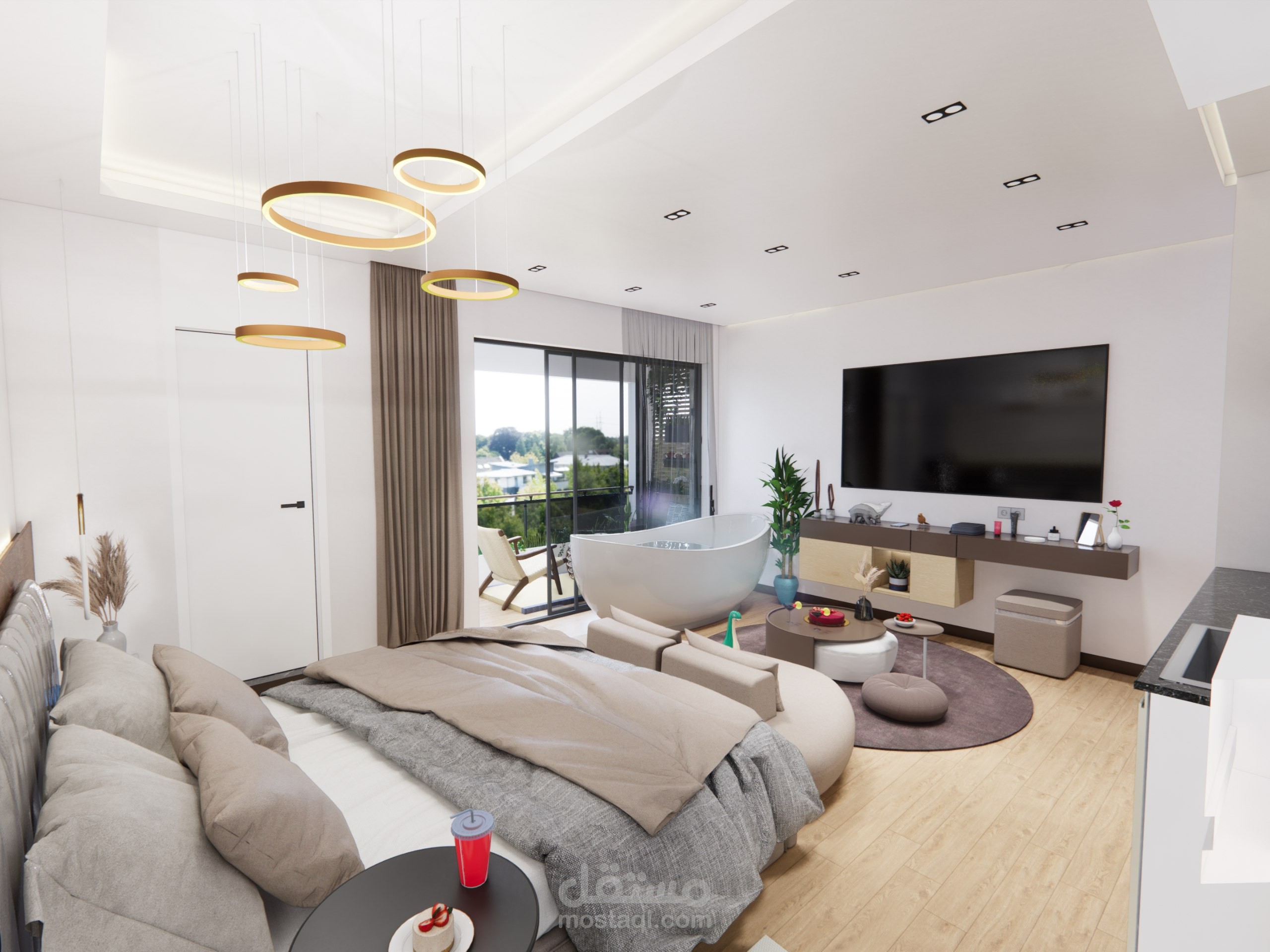 تصميم داخلي ثلاثي الأبعاد واقعي يبرز جمال الفضاء ويحوّل فكرتك إلى تجربة بصرية مبهرة