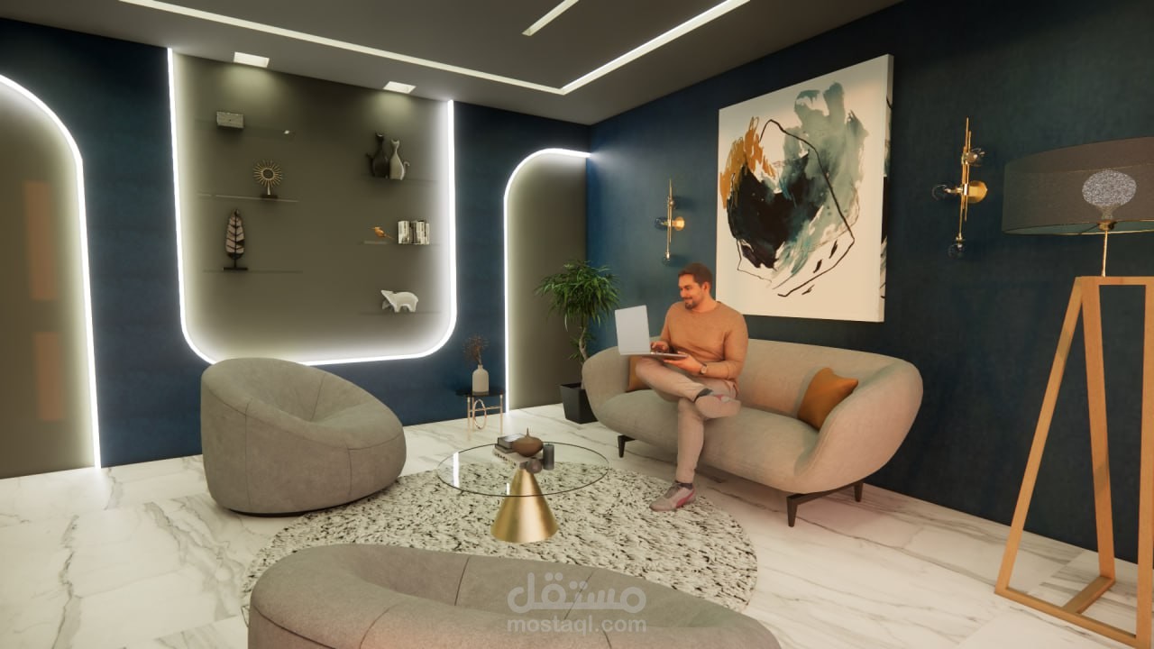 غرفة استراحة مريحة