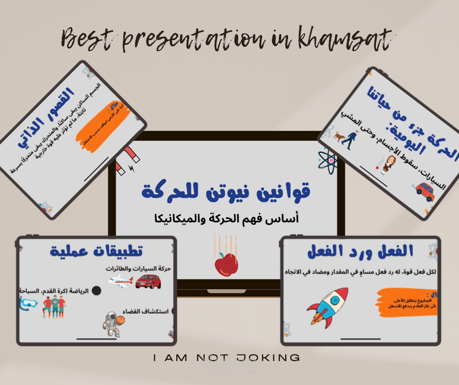عرض تقديمي عن شرح درس قوانين نيوتن