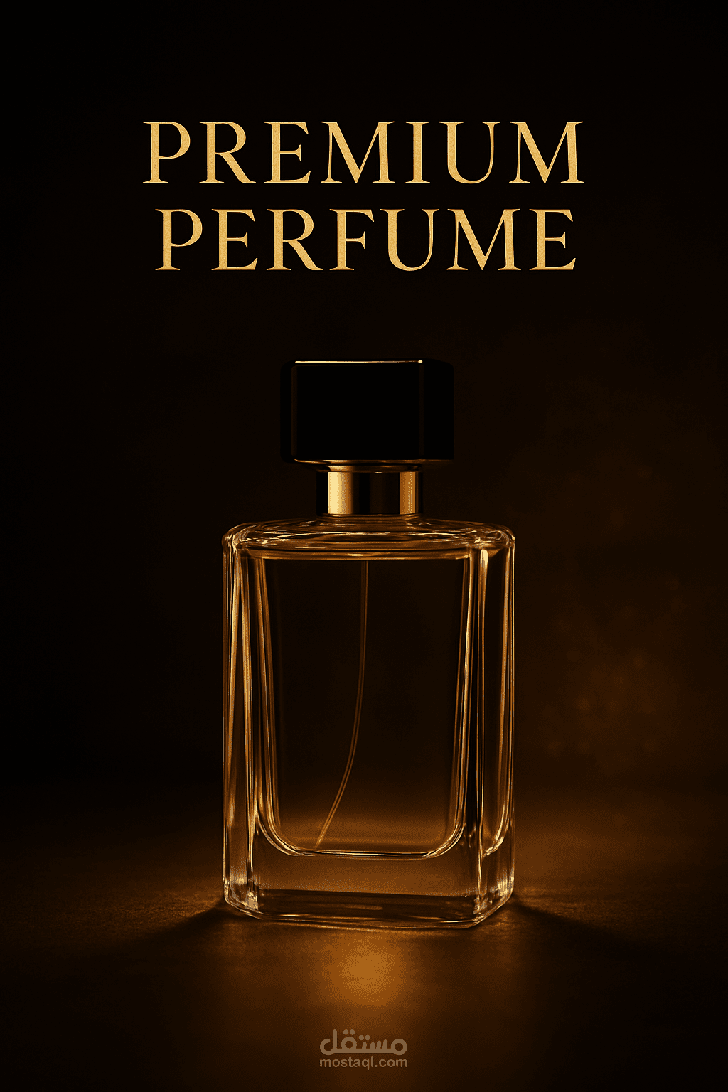 إعلان تصميم لعطر فاخر بنمط كلاسيكي أنيق