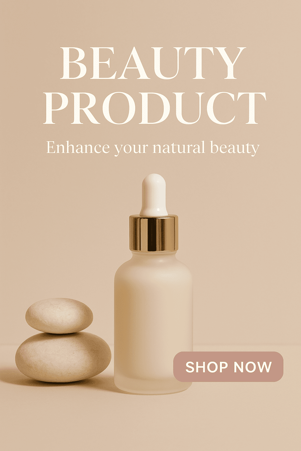 تصميم أنيق لإعلان منتج مستحضرات التجميل