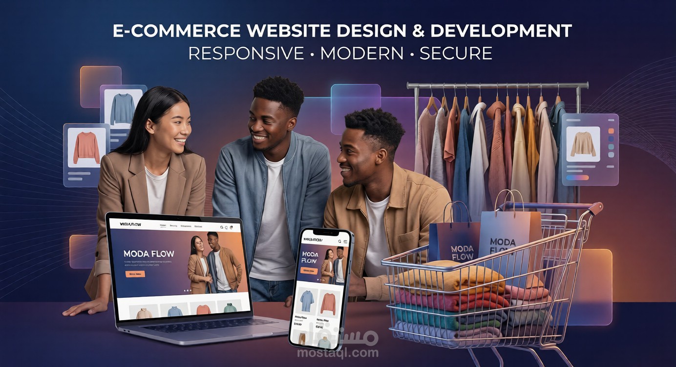 متجر إلكتروني عصري للتسوق و شراء الملابس
