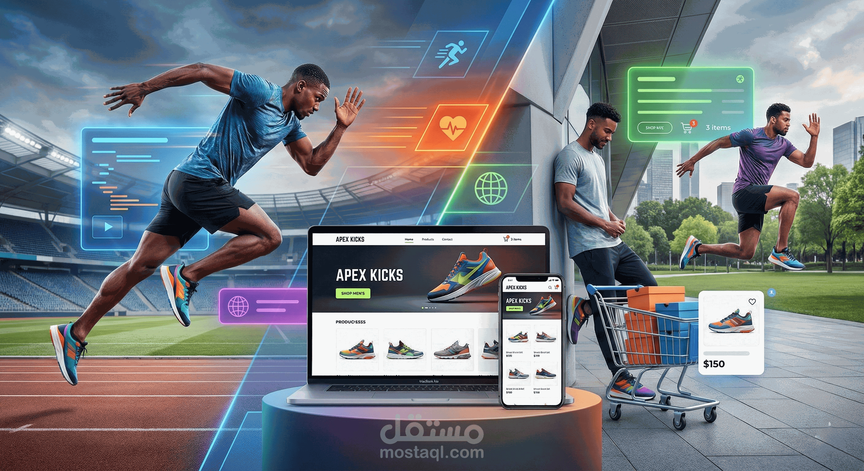 متجر رياضي أونلاين - للتسوق و شراء الأحذية الرياضية