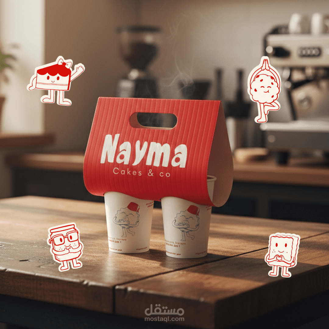 Nayma – متجر حلويّات منزلية بهوية بصرية دافئة، تجاوزت +150 ألف مشاهدة
