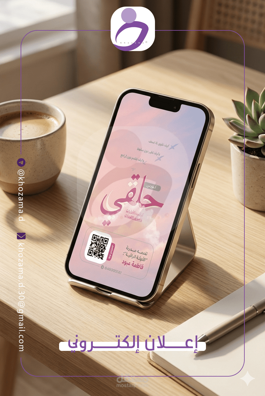 تصميم إعلان دورة إلكترونية