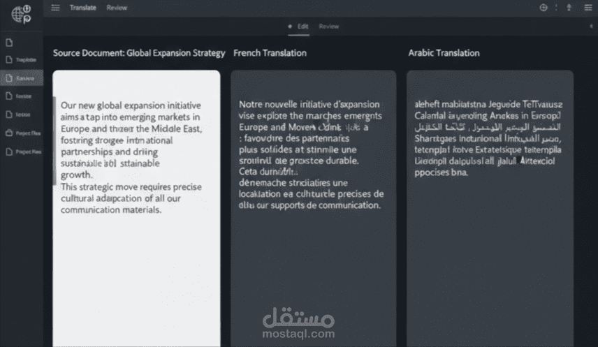 مترجم محترف (عربي - إنجليزي - فرنسي) مع إتقان للغات الأجنبية