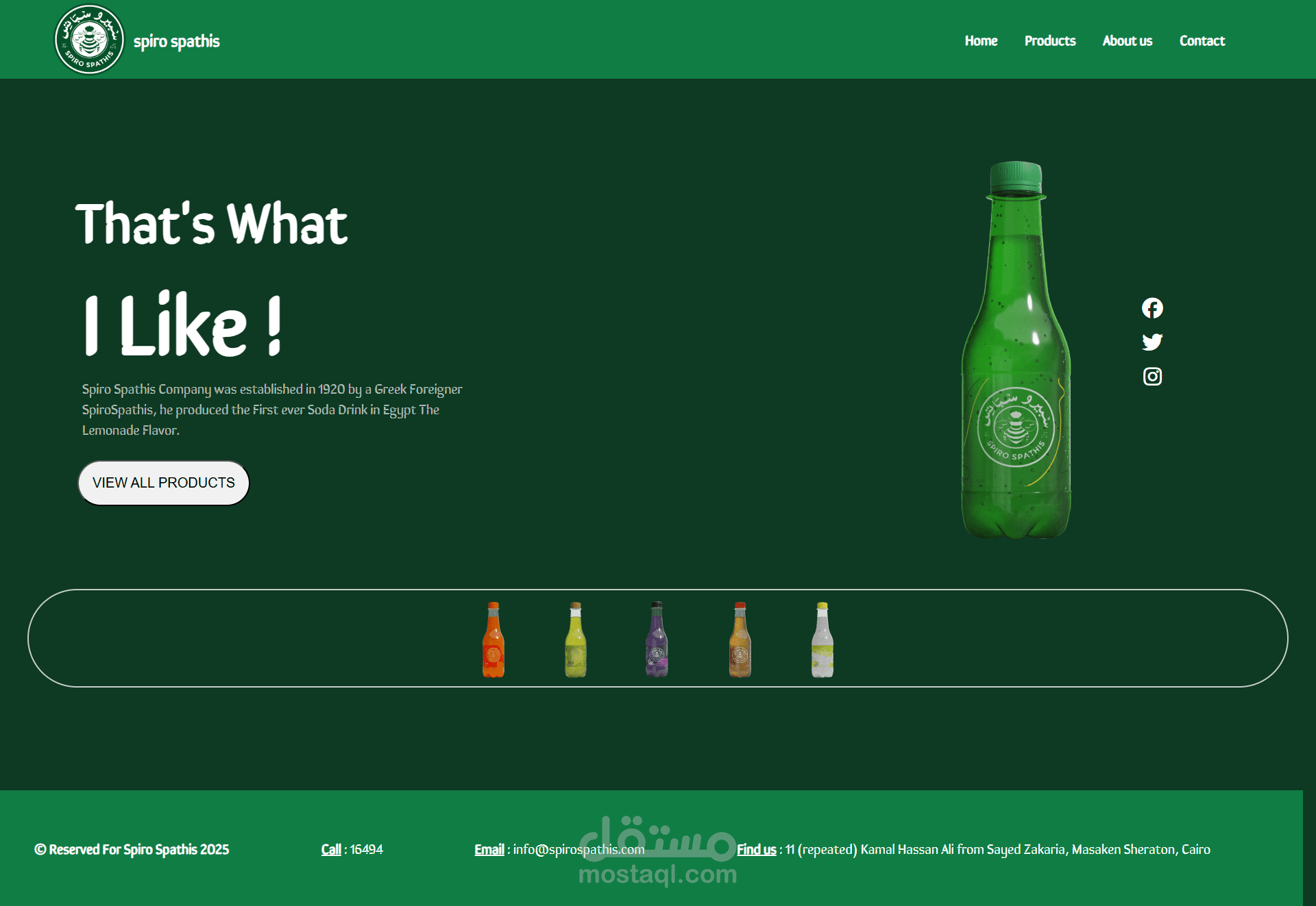 موقع الكتروني لشركة منتجات غازية websites