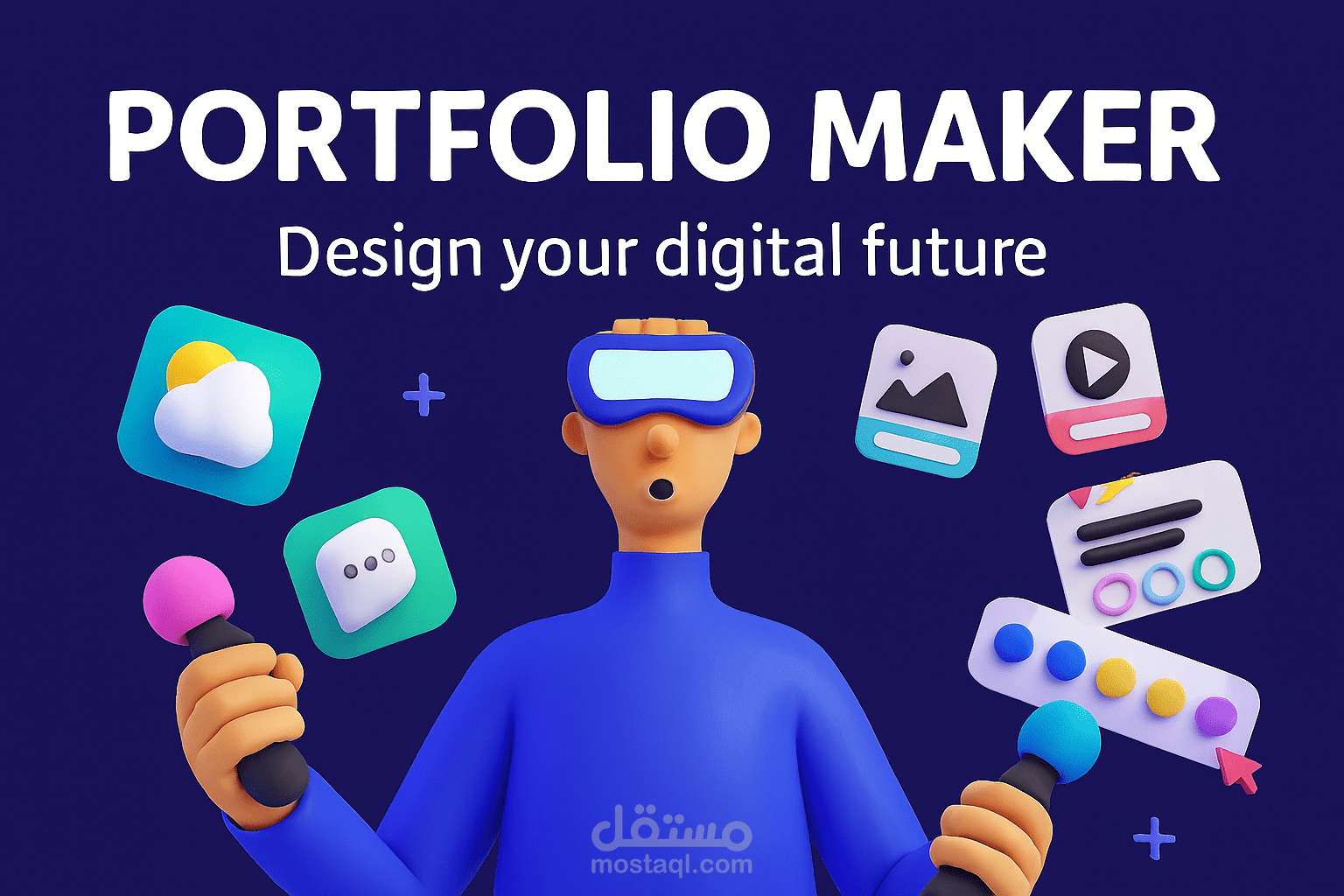 صفحة هبوط احترافية landing page احترافية لخدمة بناء portfolio