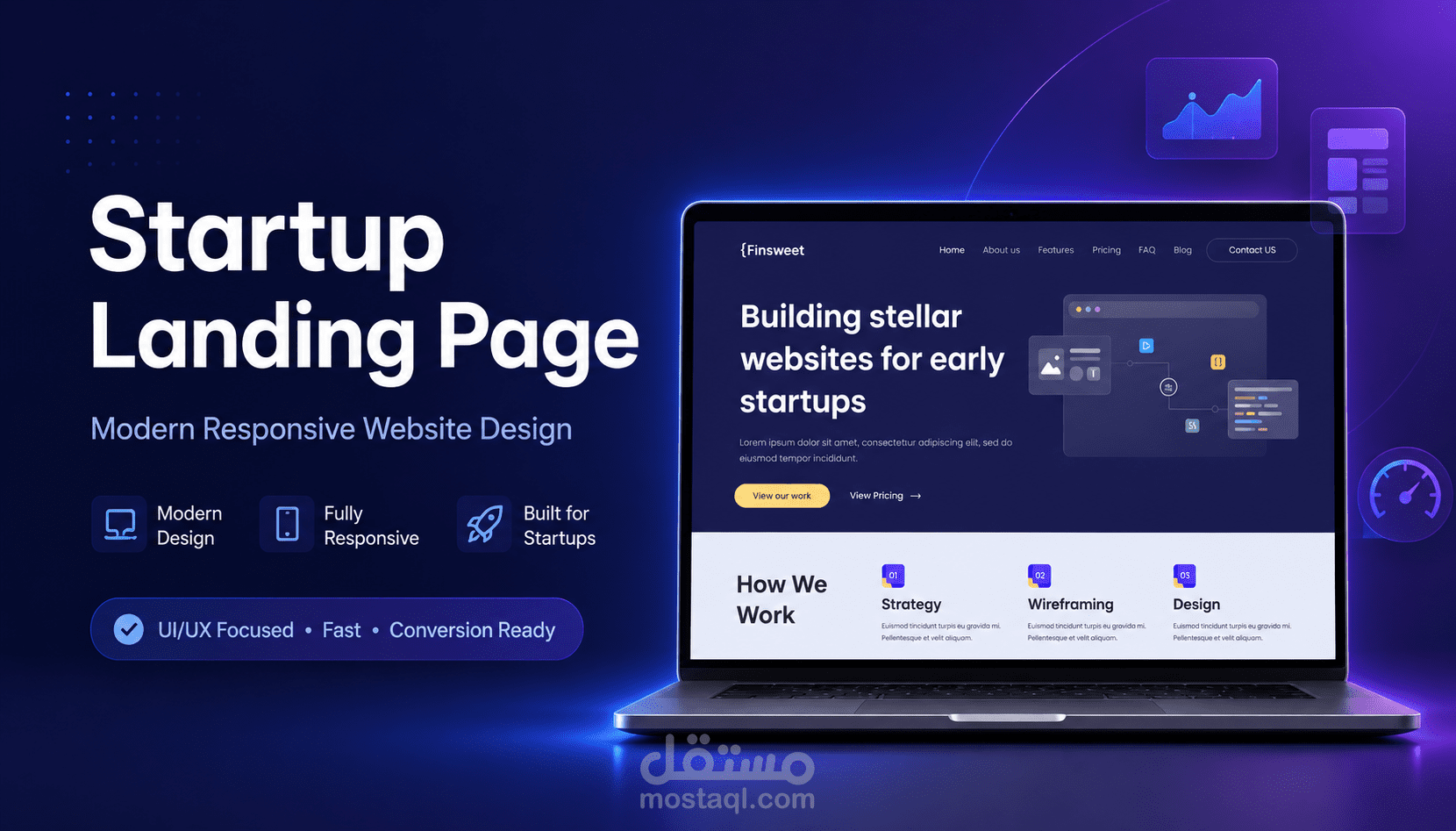 صفحة هبوط landing page لوكالة تصميم مواقع الكترونية websites احترافية
