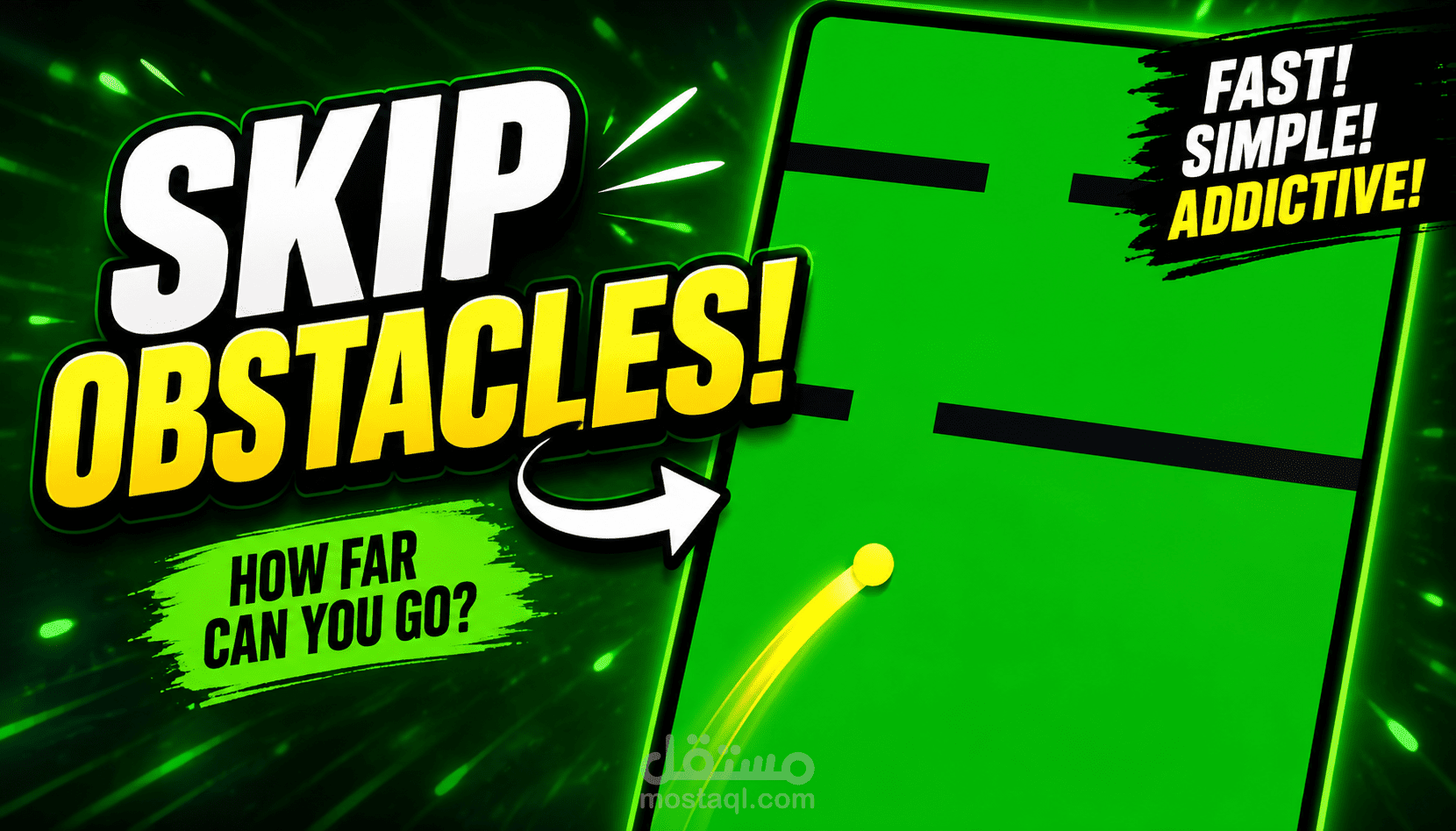 لعبة تخطي الحواجز skip obstacles