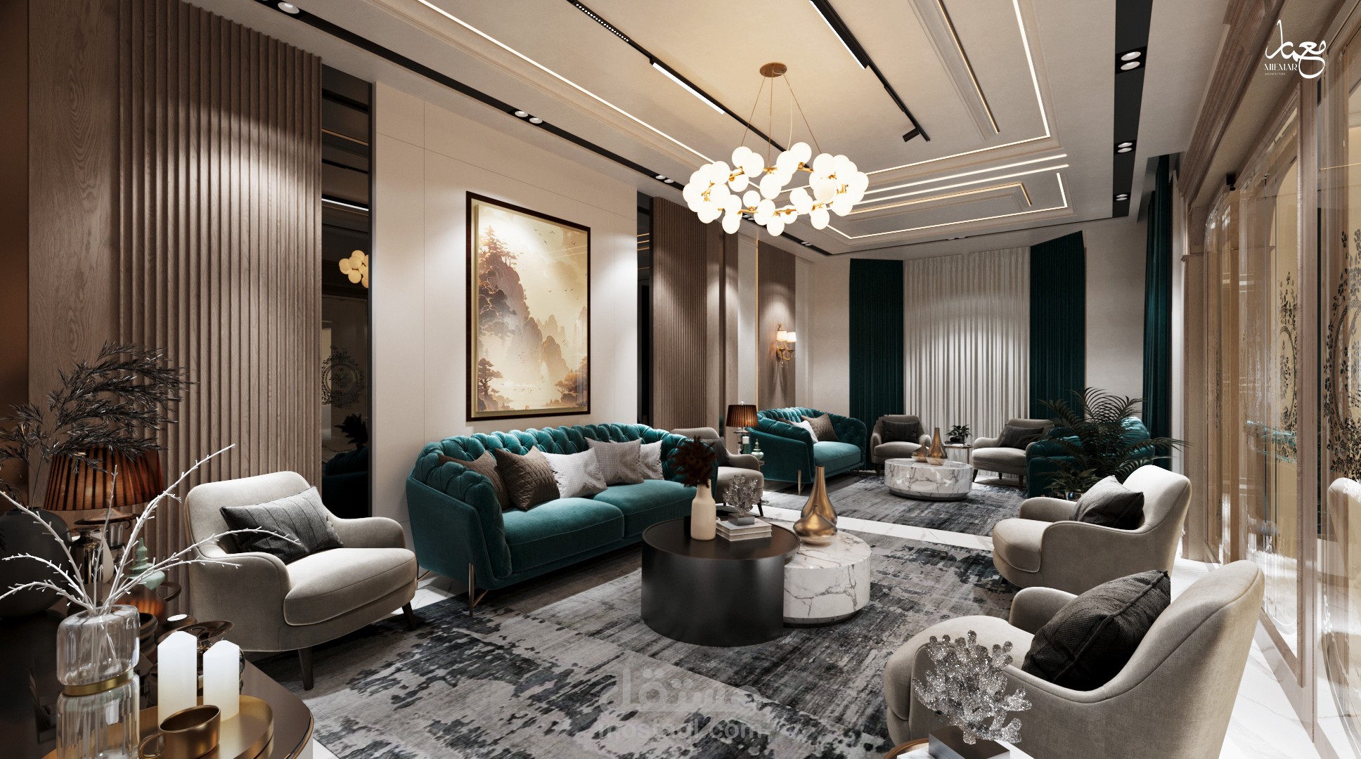 تصميم داخلي لمنزل في لبنان
