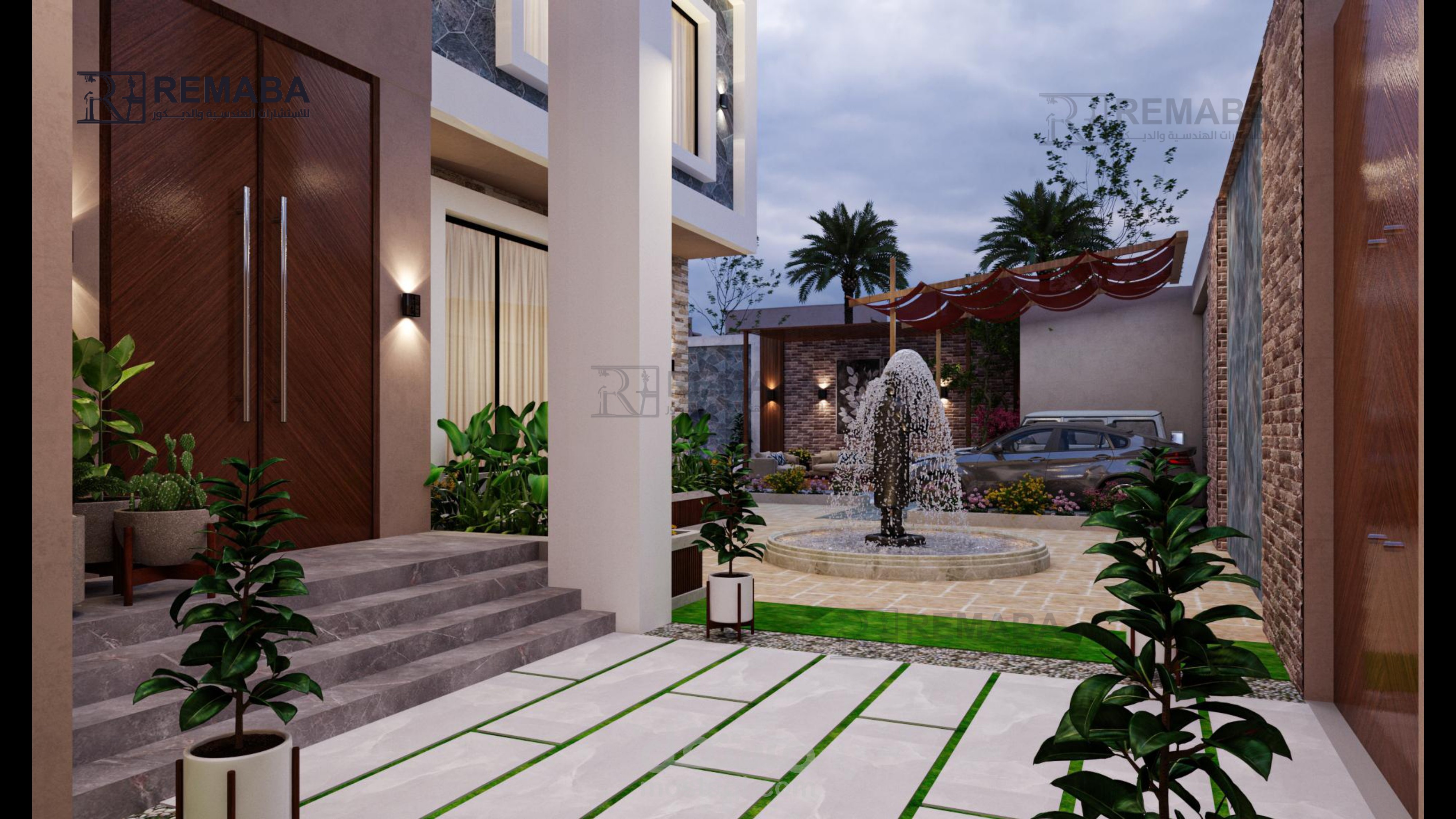 لاندسكيب أبو الوليد – تصميم الموقع العام والحديقة الخارجية