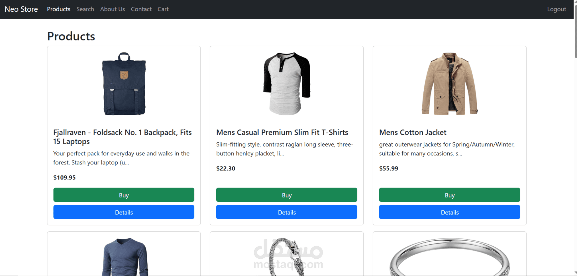 Neo Store – Online Clothing Shop