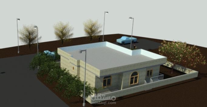تصميم استراحة في السعودية على الريفت