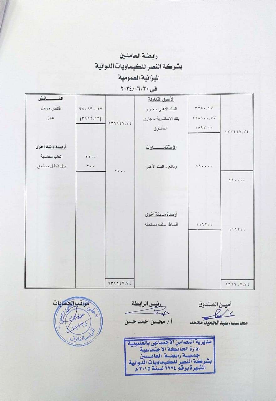 ميزانية عمومية