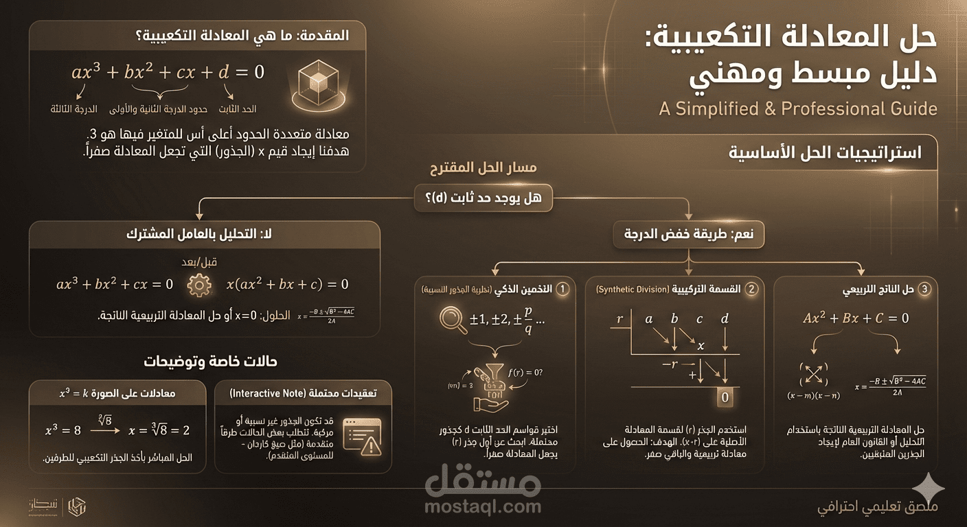 حل المعادلة التكعيبية