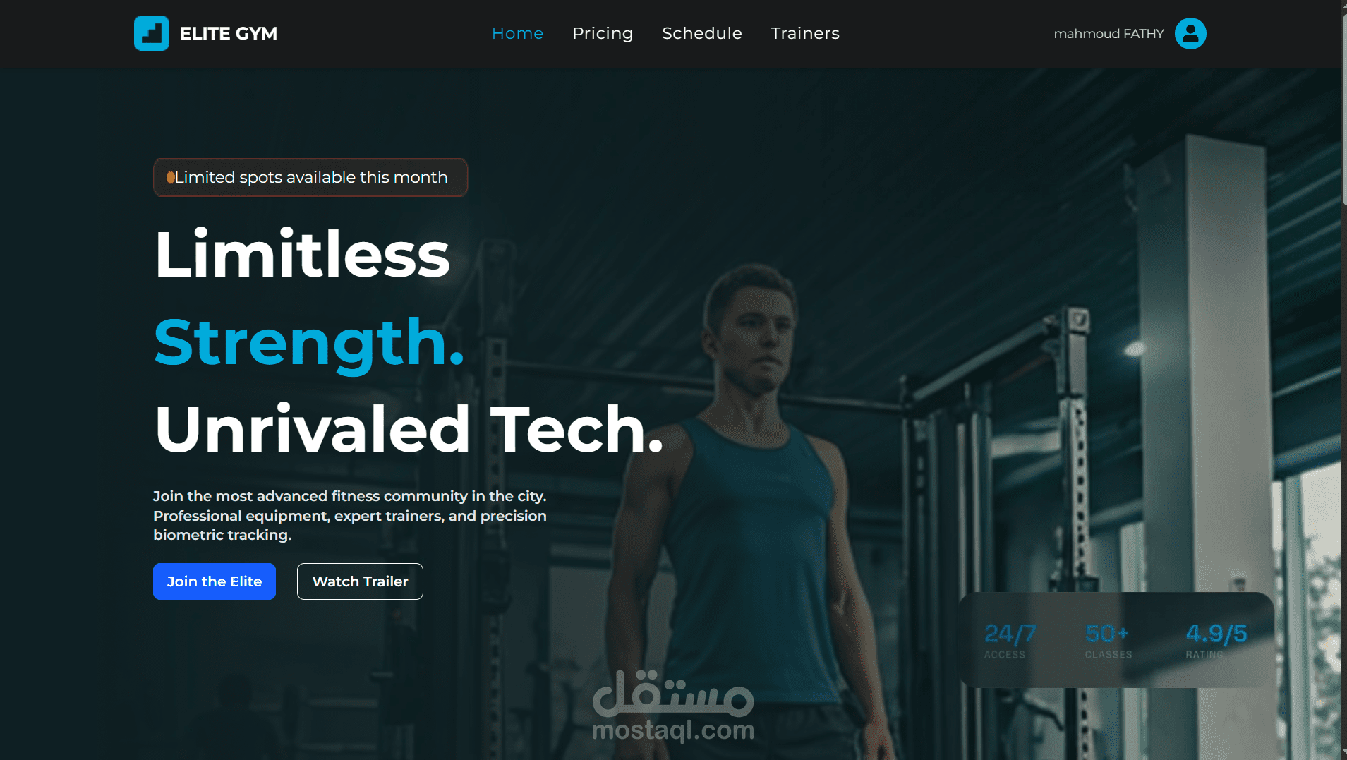 Elite Gym – منصة إدارة الجيم الذكية