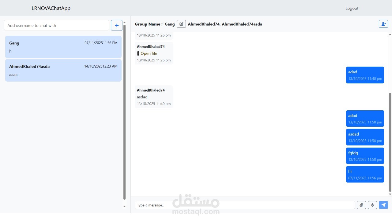 Live Chat Application